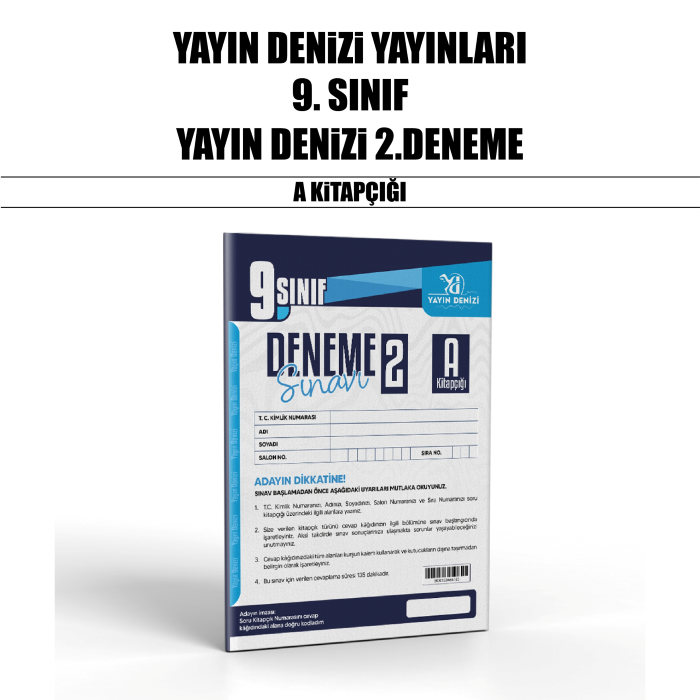 YDENİZİ 09.SINIF DENEME TARAMA SINAVI 2-A - 25-26
